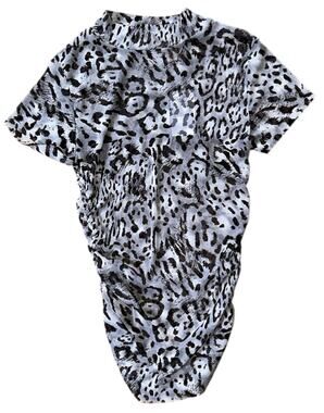 NWT Willow & Root Cheetah Print Sheer High Stretch Mesh Top Small